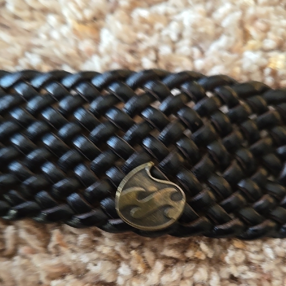 Billabong Black Braided Belt, s/med, euc - Picture 4 of 4